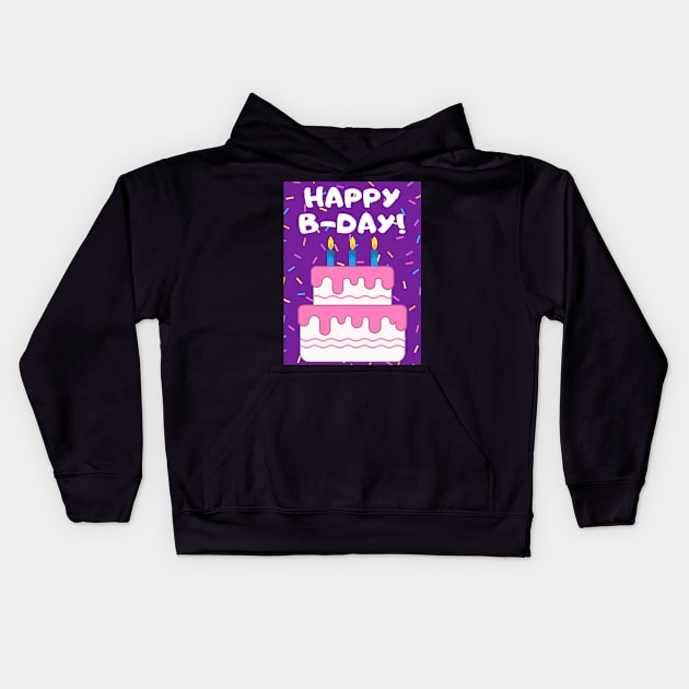 Birthday Greeting Kids Hoodie by LaurenPatrick